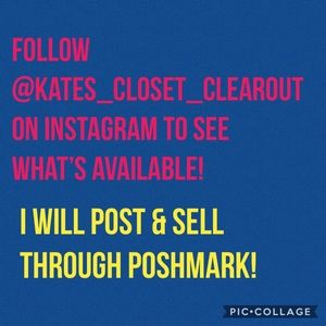 Follow @kates_closet_clearout on Instagram!